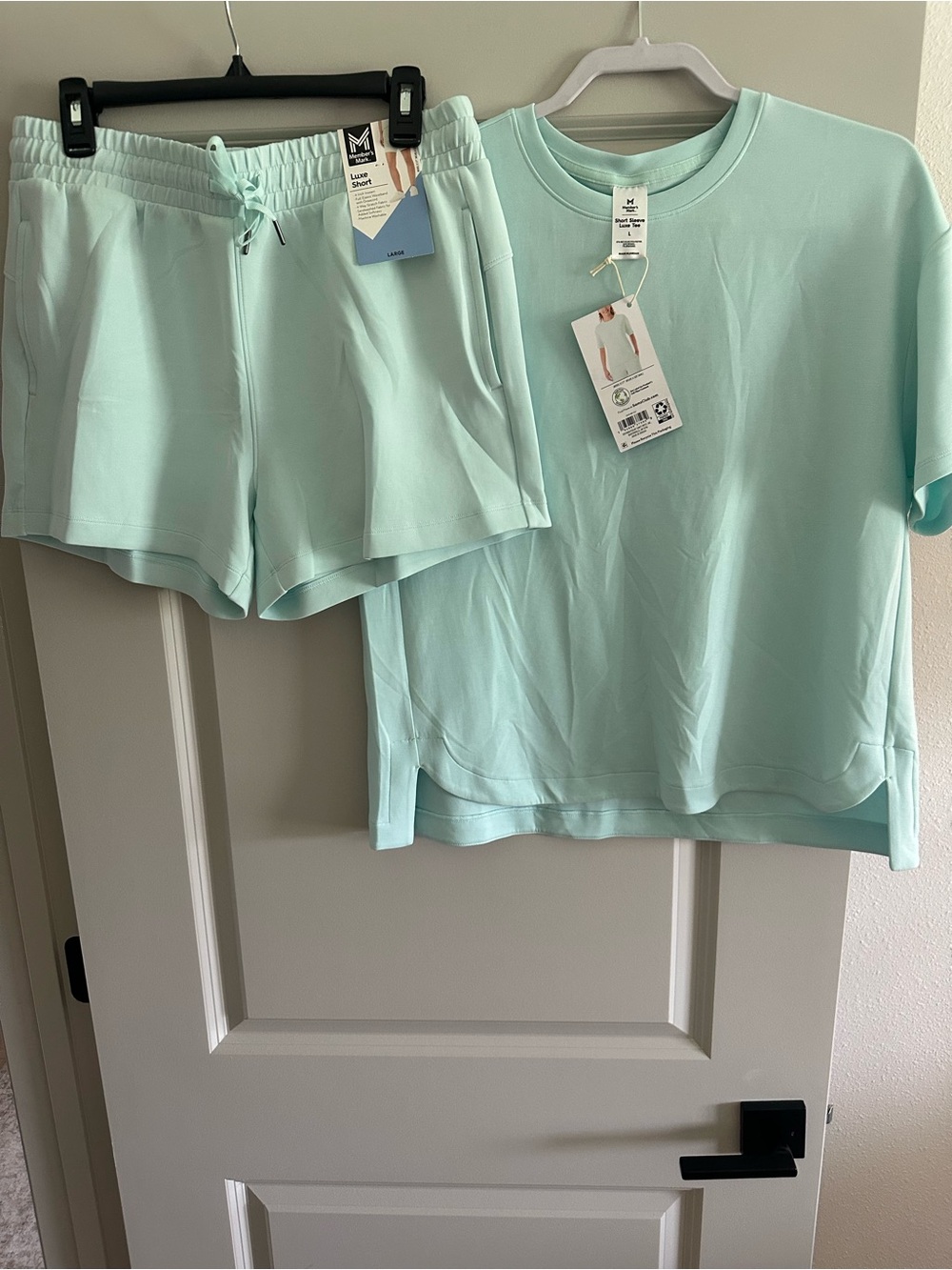 Women’s Mint Lounge Short and Tee Set - M Club